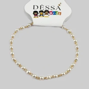 pulseira infantil com bolinhas pérolas